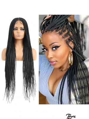 Geflochtene Perücken für Afroamerikanische Frauen Quadratische knotenlose Box geflochtene Perücke