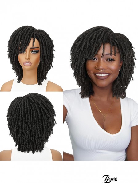 Perücke Kurze Twist Perücken für Schwarze Frauen und Männer Afro Lockige Synthetische Perücke