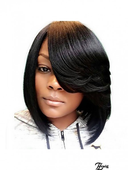 Cut Bob synthetische Perücken für Frauen Hitzebeständiges Kostüm Afroamerikanischer Perücken mit Seitenbügel