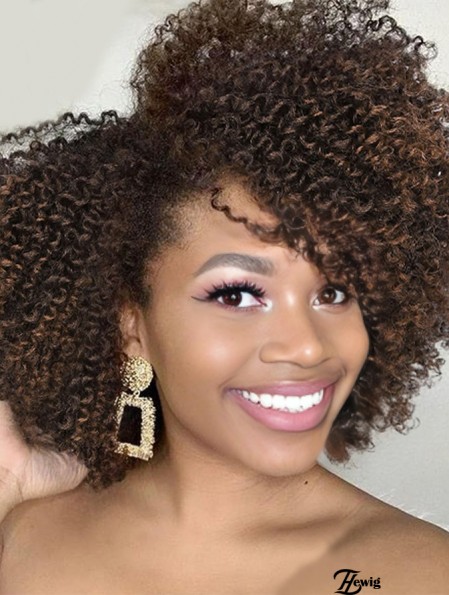 Lockige Perücken Side Part Afro Lockige Perücke für Schwarze Frauen Afrikanisch Amerikanische Synthetische Perücken