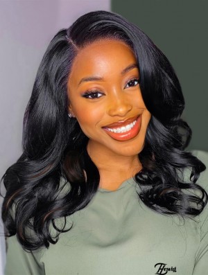 Kurze gewellte Perücken für schwarze Frauen Spitze Teil Hitzebeständige Körperwelle Synthetische Perücke Gemischte Blonde Schwarze Lockige Perücken für Afrika Amerikaner