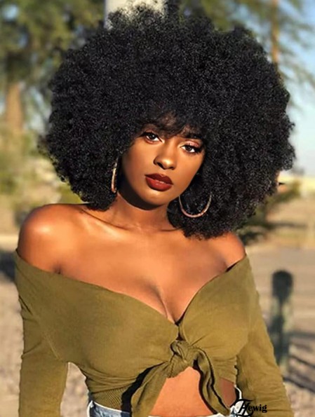Afro Perücken für Schwarze Frauen Kurze Lockige Afro Kinky Perücke