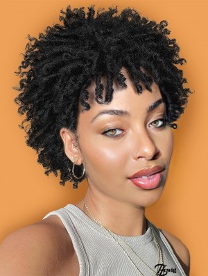 Kurze Perücke für Schwarze Afro Faux Perücke Hitzebeständige kurze Twist geflochtene Perücken für Schwarz