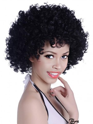 Kurze Kinky Lockige Afro Perücke für Frauen Synthetische Hitzebeständige Perücken Lustige Party Cosplay Haar