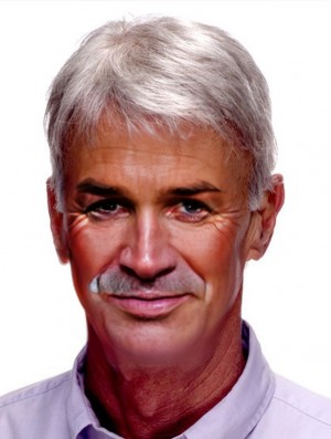 Synthetische kurze gerade Toupee Mono Spitze A UK