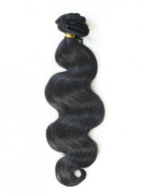 Klebeband in Haarverlängerungen mit Remy Black Color Wavy Style