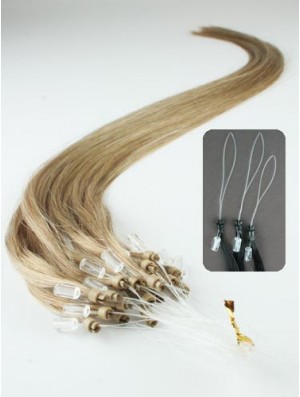 Gute blonde gerade Micro Loop Ring Haarverlängerungen