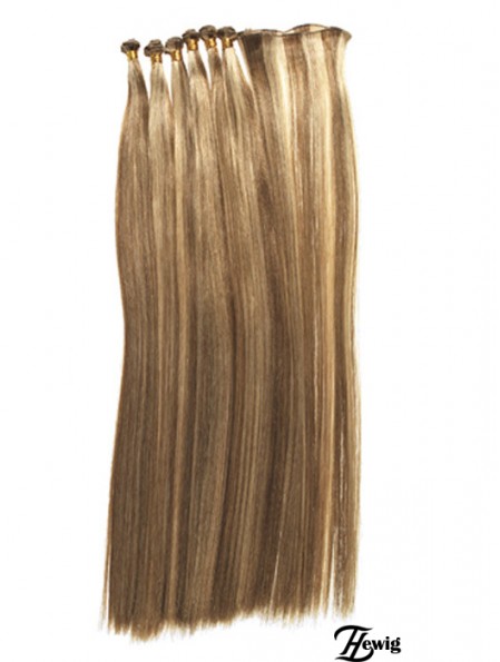 Straight Remy Echthaar Blonde Trendy Schussverlängerungen