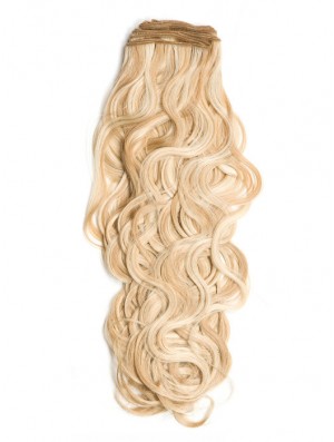 Curly Remy Echthaar Blond Stilvolle Schussverlängerungen