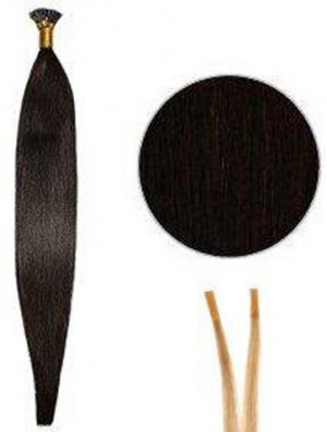 Black Straight Stick / I Tip Haarverlängerungen