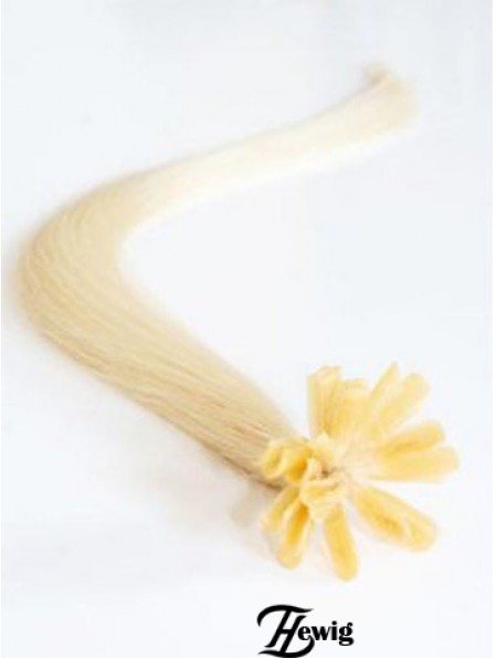 Blonde Straight Ideale Haarverlängerungen mit Nagel / U-Spitze