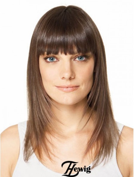 Clip In Haarteile für kurzes Haar Braun Farbe Straight Style