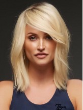 Blonde Layered Wavy 14" Buy Human Hair Wigs