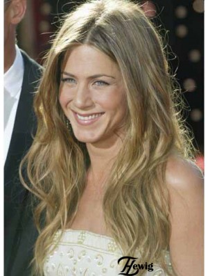 Jennifer Aniston Wigs Remy Human Lace Front Blonde Color Long Length