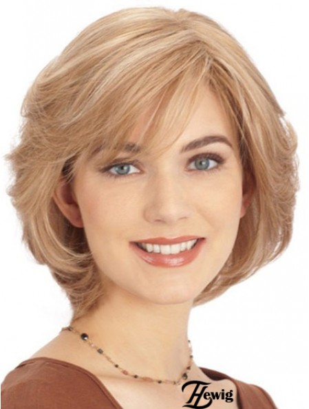 Echthaar Spitze Front Monofilament Top Perücken Blonde Farbe Kinn Länge