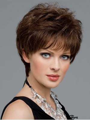 Petite Perücken mit Monofilament Boycuts Wavy Style Short Length