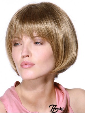 Layered Bob 100% handgebundene blonde Farbe Straight Style Chin Länge