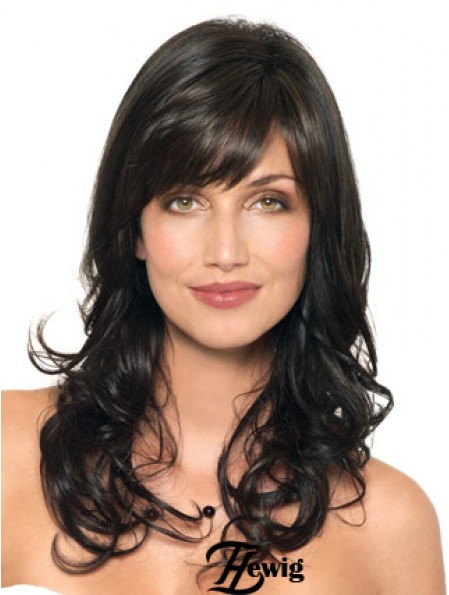 Welliges Menschenhaar Schwarz Mit Capless Layered Cut Wavy Style