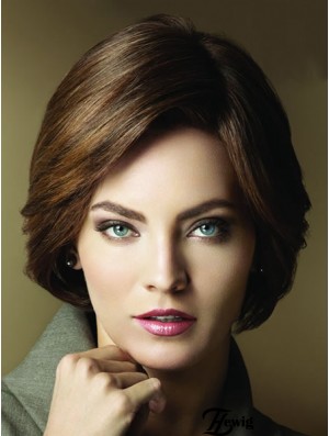 Layered Short Brown Straight Beliebte Petite Perücken