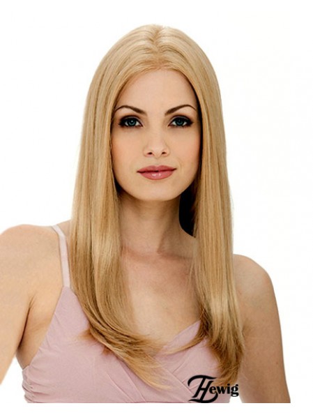 24 Zoll Blonde Long Layered Straight Flexibility Lace Perücken