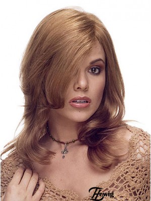 Praktische Brown Long Layered Wavy Lace Perücken