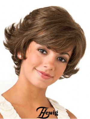 Lace Front Wellige 8 Zoll Brown Bob Perücken für Frauen