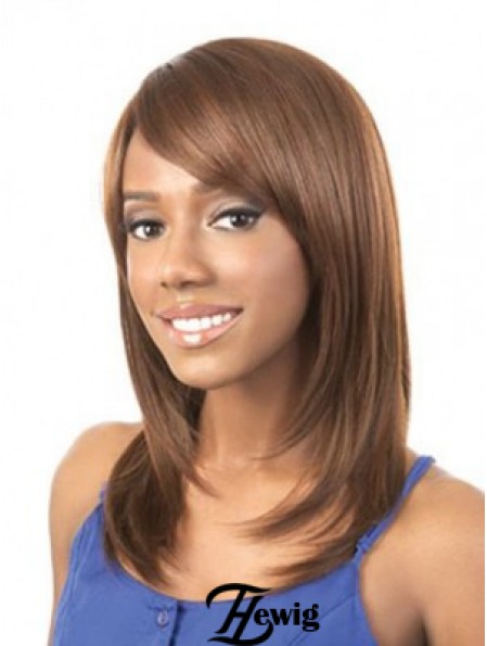 Wigs For Woman Brown Color Straight Style Shoulder Length