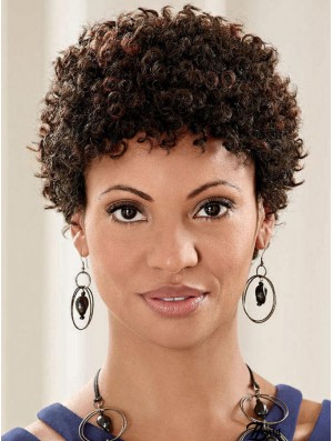 Afrikanische Haarperücke mit voller Spitze Remy Human Kinky Style