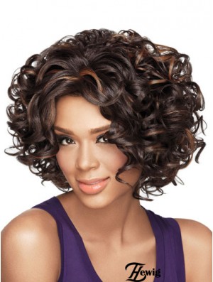 Wigs African American With Synthetic Capless Chin Length Curly Style