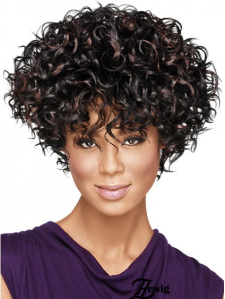 Afroamerikaner Perücken Mit Capless Synthetic Layered Cut Kinky Style