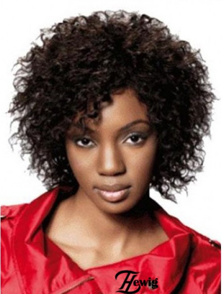 Kinnlänge Brown Kinky Classic Fashion Afroamerikaner Perücken