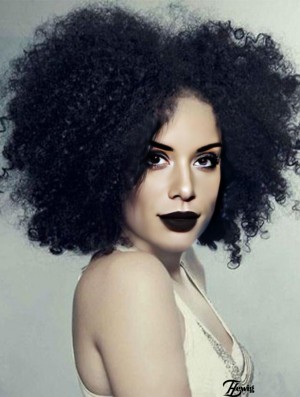 Spitze Front Remy Human Chin Länge Capless Afro Kinky Human Hair Perücken