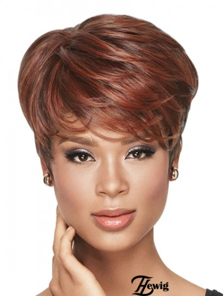 Cropped Red Wavy Boycuts Ideale Afroamerikanerperücken