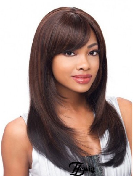 Yaki Layered Long Auburn Günstige Lace Front Perücken