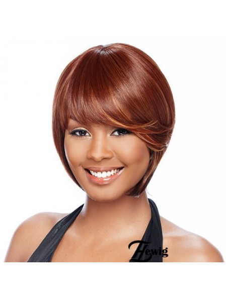 Kurze Auburn Straight Bobs Beste Afroamerikaner Perücken