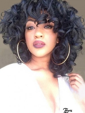 Black Curly 10 inch Capless Synthetic African American Wigs