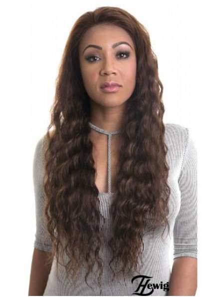 Wellige 22 Zoll Lace Front Brown Afroamerikaner Frisuren