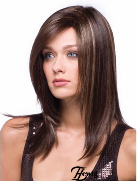 Synthetische Perücken Frauen Mit Capless Straight Style Lange Länge Auburn Farbe