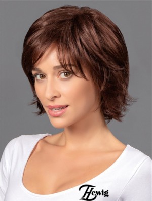 8  inchShort Günstigste Brown Wavy Bob Perücken