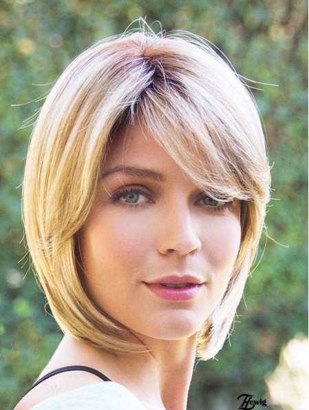 10  inchKinn Länge Blonde Straight Fabulous Bob Perücken