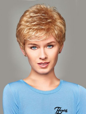 Kaufen Sie Synthetic With Capless Short Length Blonde Color