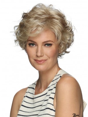 Lace Front Platinum Blonde 10 Zoll Short Layered Heat Friendly Perücken