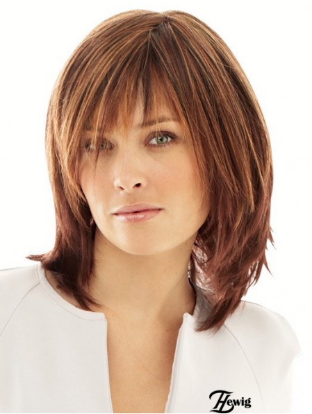 Synthetische Perücken Online UK Mit Monofilament Layered Cut Straight Style