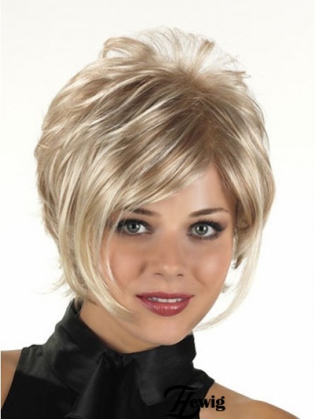 Synthetische Perücken zum Verkauf mit Capless Blonde Color Curly Style