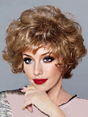 Curly Blonde Perfect Short Classic Perücken