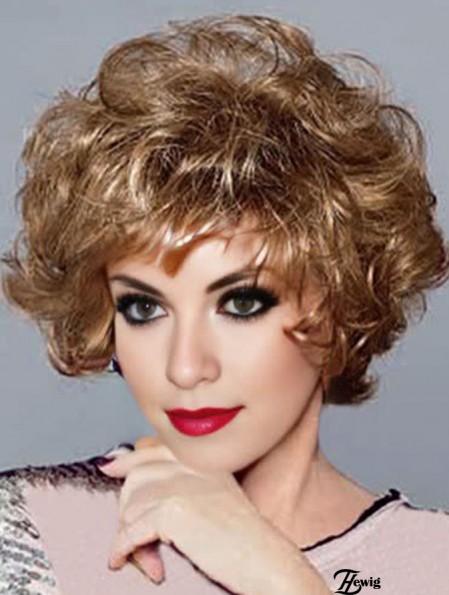 Curly Blonde Perfect Short Classic Perücken