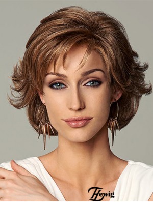 10 inch Layered Wavy Chin Length Heat Resistant Synthetic Lace Front Wig