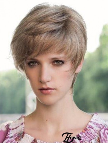 Geeignete 6 Zoll gerade blonde Boycuts kurze Perücken