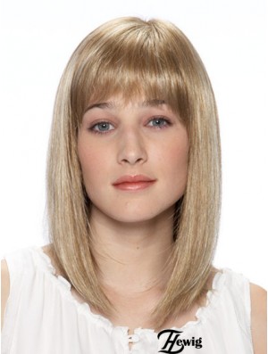 14 Zoll Blonde Straight Bobs Schulter Synthetische Spitze Front Perücke