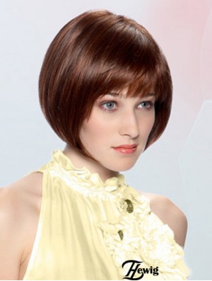 Straight Chin Länge Auburn 10 Zoll Lace Front Durable Bob Perücken